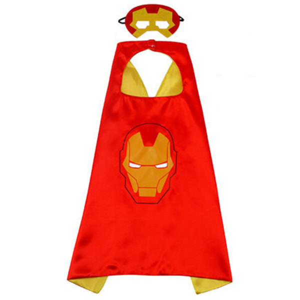 Superhelt Lang Kappe og Maske for Barn Halloween Leke Gaver A