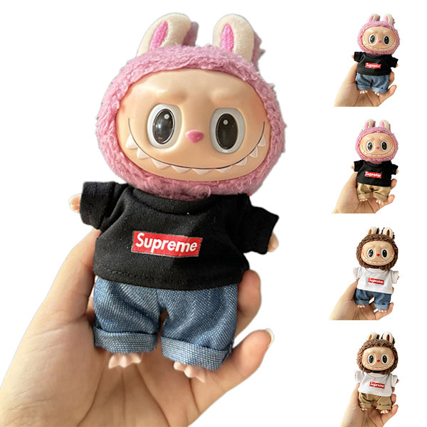 Spesielt designet for Labubu-klær, 17 cm Labubu-kolleksjonen har eksklusive, moteriktige dukkeklær for Labubu-tilbehør (uten dukker) A