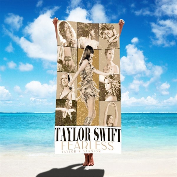 Taylor Swift Badlakan Mikrofiber Lätt Strandhandduk Snabbtorkande D 75*150CM