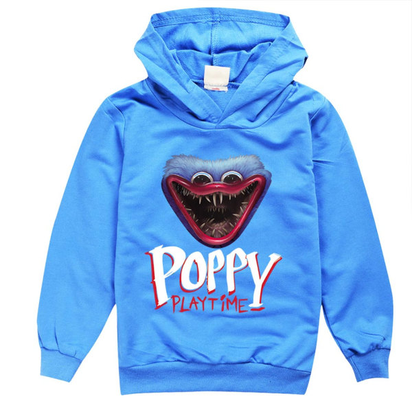 Poppy playtime 3D- printed hoodie casual trend söt för barn dark bule 170cm