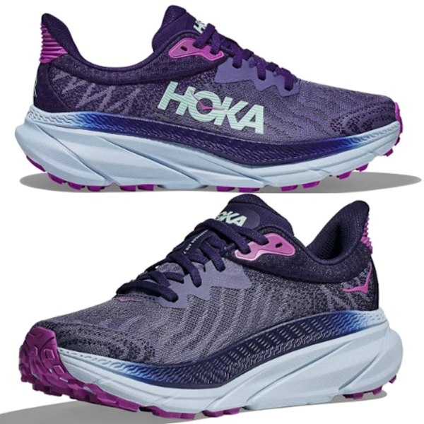 HOKA ONE ONE Challenger ATR 7 Damskor Lågprofil Löpskor för Asfalt Dark Purple 38