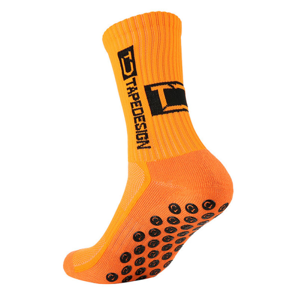 Sports Anti-Slip Socks Skid Hospital Soccer Basketball Football Grip Dots Train Orange