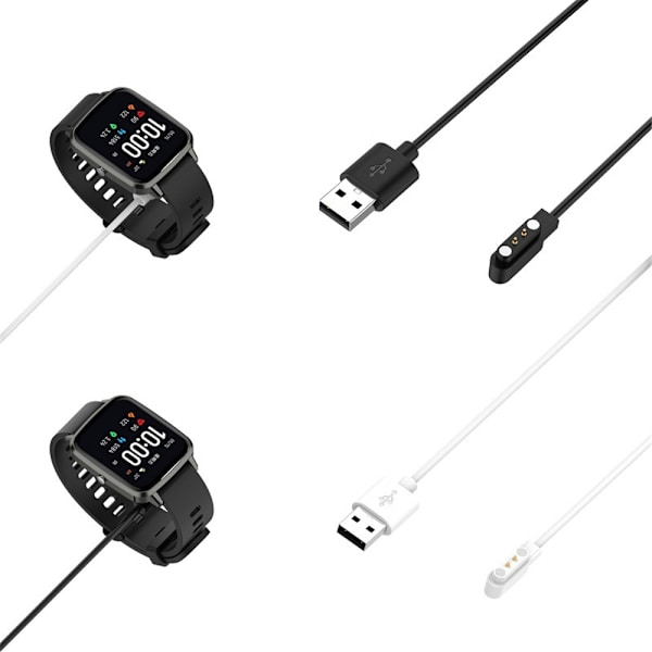 USB-ladekabel for Xiaomi Haylou GST LS09B/ Willful SW021 White  2PCS