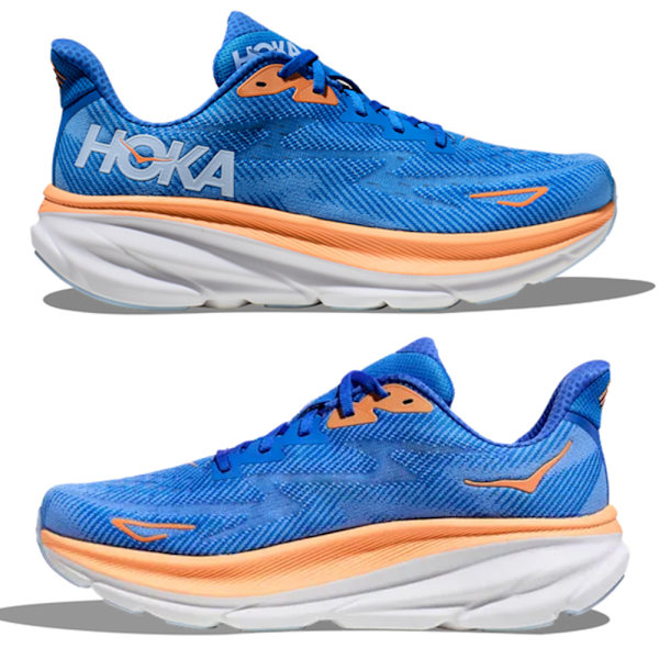 HOKA ONE ONE CLIFTON 9 Herrskor Mesh Låg-Topp Löpningstränare Blue+White 44