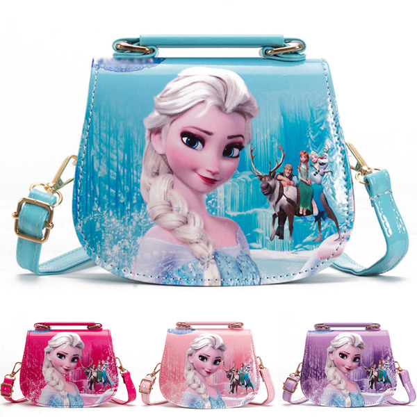 Frozen Princess Elsa Axelväska Satchel Handbag Girls Dam rose red