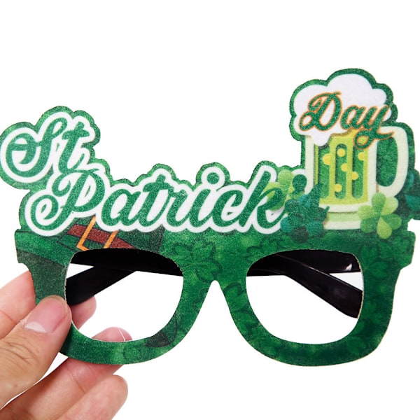 Glasögon för St. Patrick's Day Leprechaun - festtillbehör för irländsk dag L