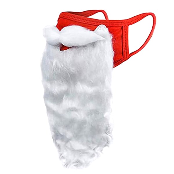 2-pack Jul Tomteskägg Mask Kostym för Vuxna till Jul