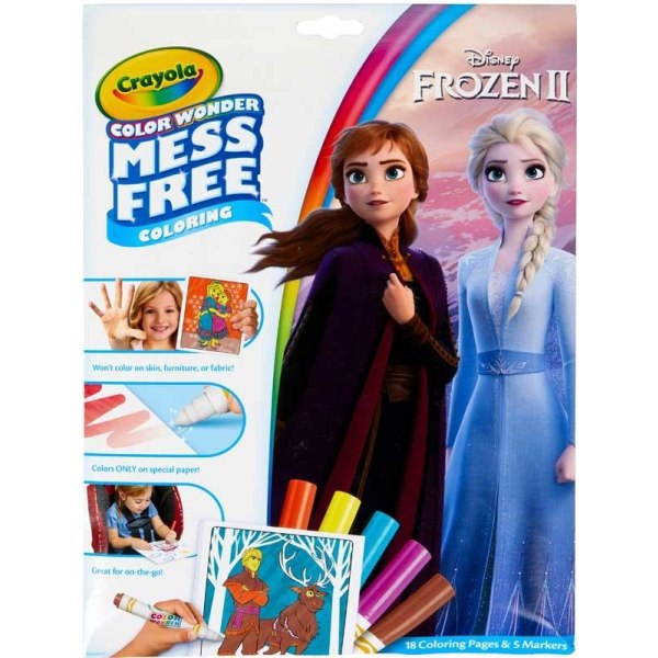 Frozen II magisk målarbok 5 st pennor frost elsa anna crayola