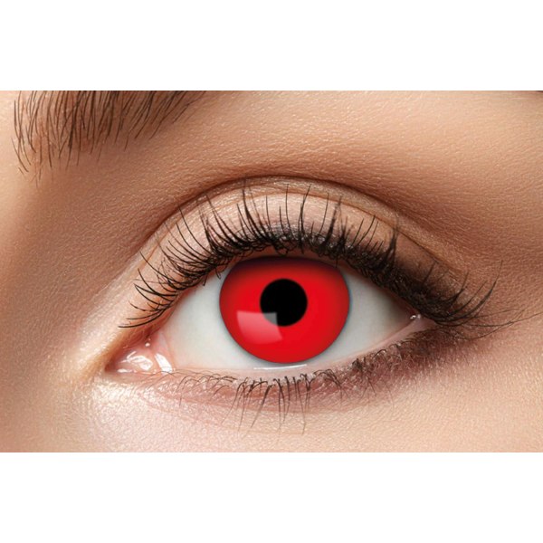 Partylinser red devil kontaktlinser farvede linser halloween