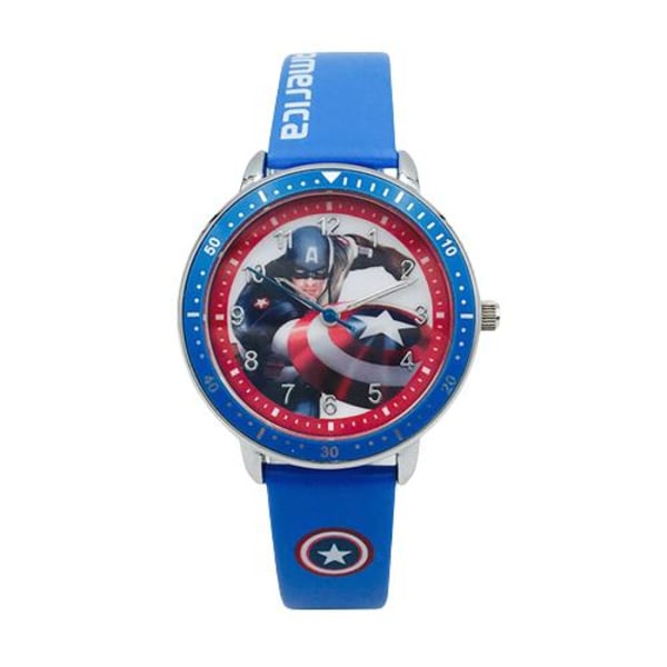 Børneur captain america blå analogt armbåndsur ur