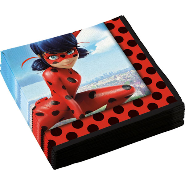 Servietter ladybug 33 x 33 cm 20 stk ladybugtema miraculous
