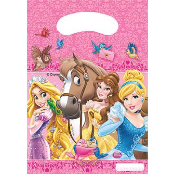 Slikposer disney princess 6 stk goodie bags festposer fest