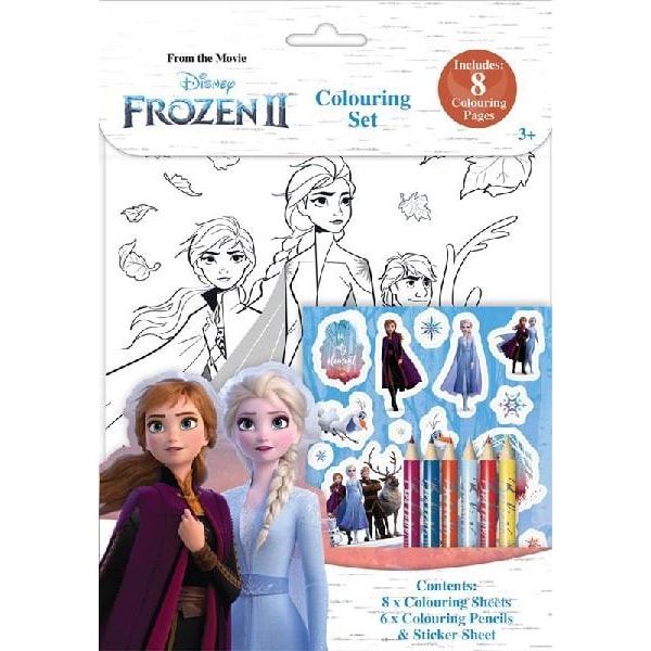 Frozen II käsityöpaketti kynät tarrat käsityökirja frost elsa
