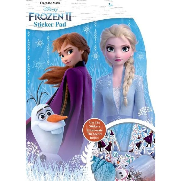 Frozen II pysselbok 5 färgscener och 50 st klistermärken frost