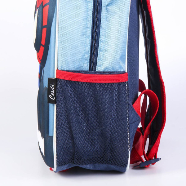 Spiderman 3D rygsæk 31 cm med lys taske skoletaske spidey