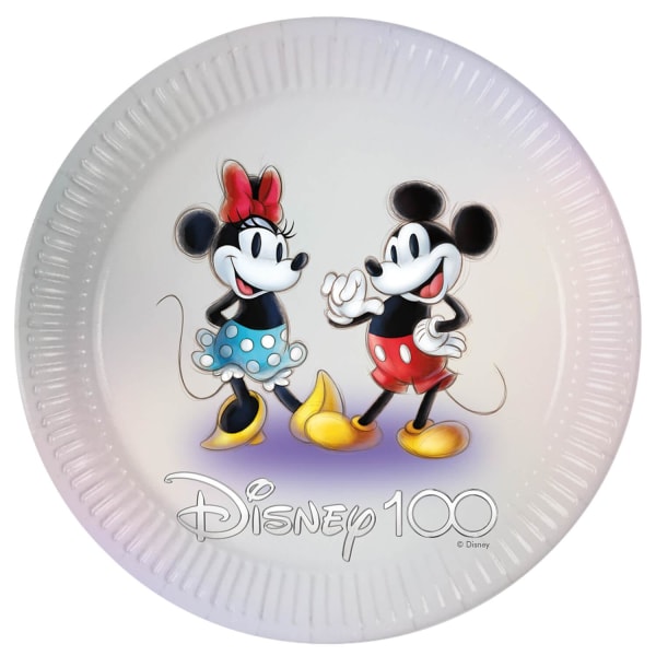 Disney kertakäyttölautaset 23 cm 8 kpl mikki hiiri minni