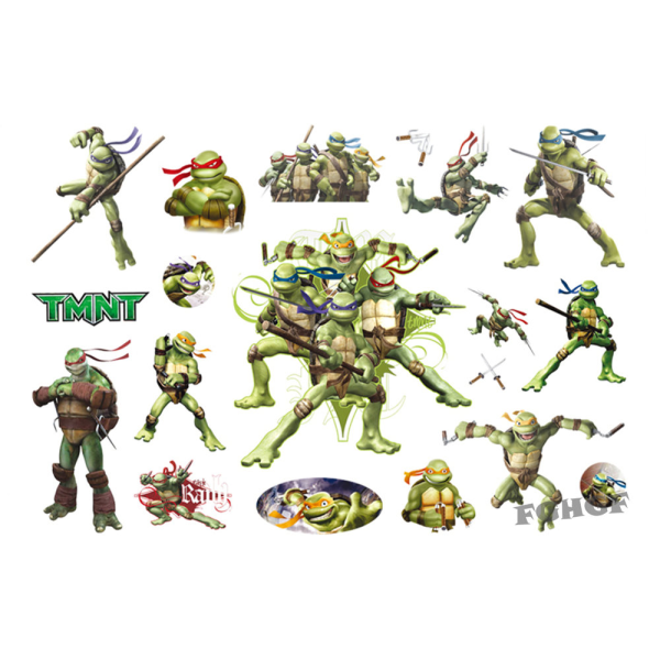 Ninja turtles 15 stk børntatoveringer tatovering skildpadde børn