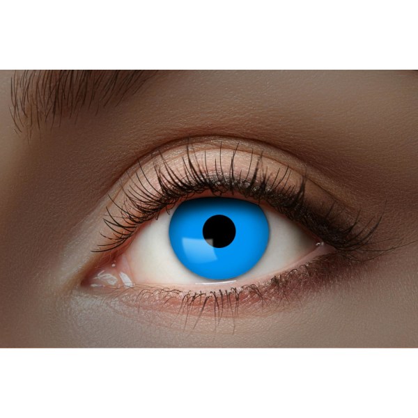 UV partylins kontaktlinser flash blue färgade linser halloween