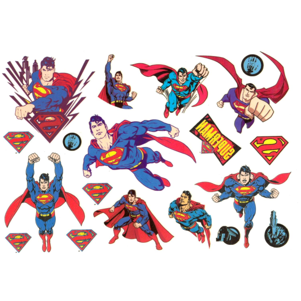 Superman 16 st barntatueringar tatuering stålmannen