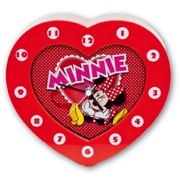 Minnie barnklocka väggklocka klocka mimmie hjärtformad