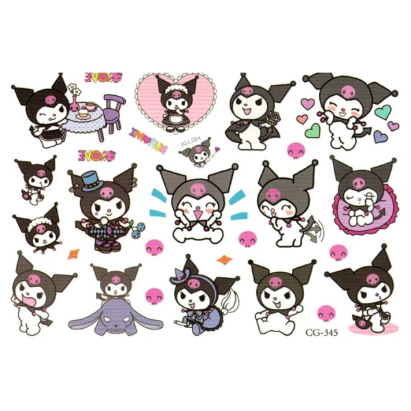 Hello Kitty barntatoveringer 16 stk. til fødselsdag og leg
