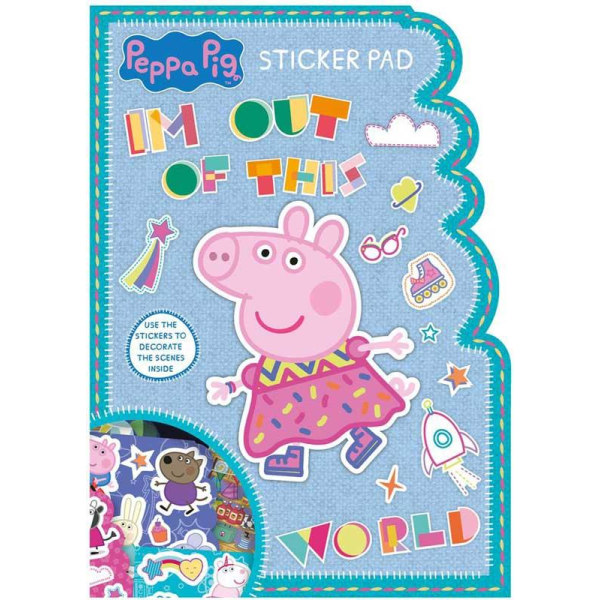 Peppa Pig pysselbok 5 färgscener och 32 st klistermärken