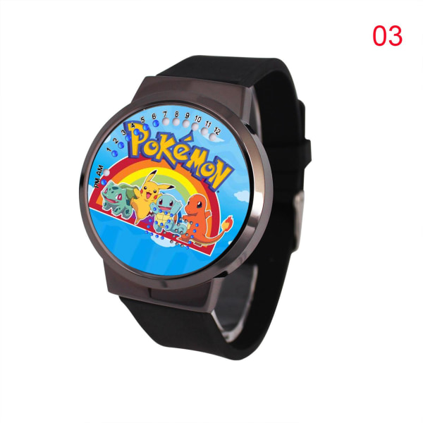 Barnklocka pokemon digital armbandsklocka klocka touch Svart