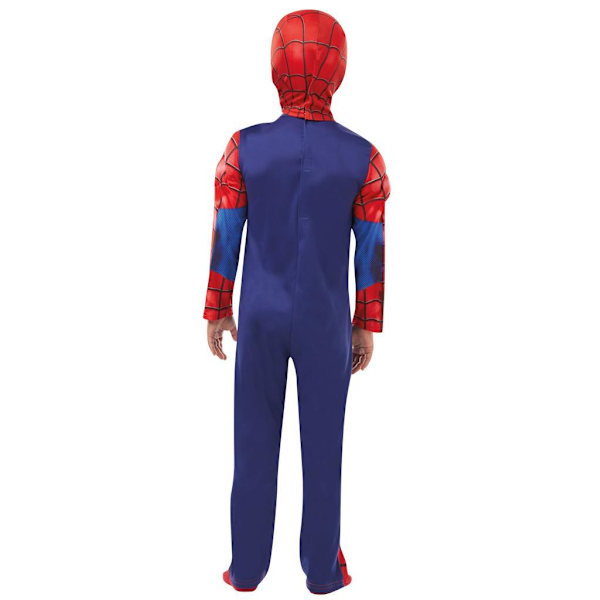 Spiderman deluxe 122/128 cl (7-8 år) vadderad dräkt med mask