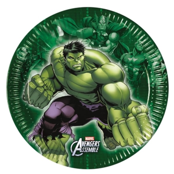 Avengers engangstallerkener 20 cm, 8 stk hulk tallerkener