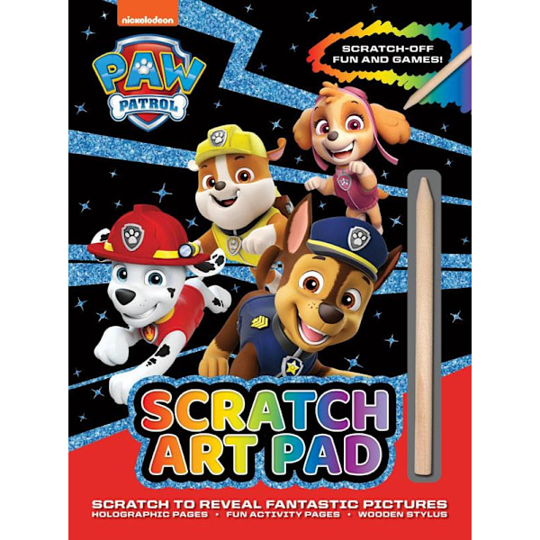 Paw Patrol scratch art skrab pyssel aktivitetspakke pysselbog