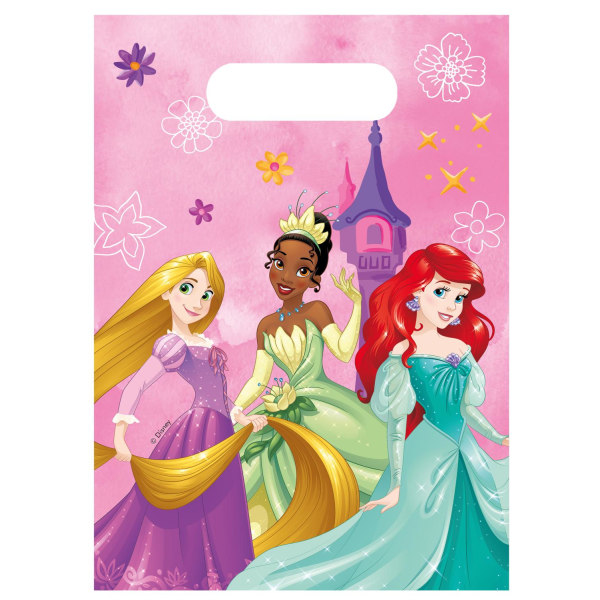 Godispåsar disney princess 6 st goodie bags kalaspåsar kalas