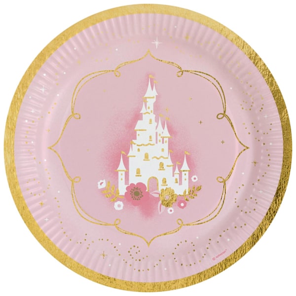 Engangstallerkener prinsesse 23 cm 8 stk prinsessetema