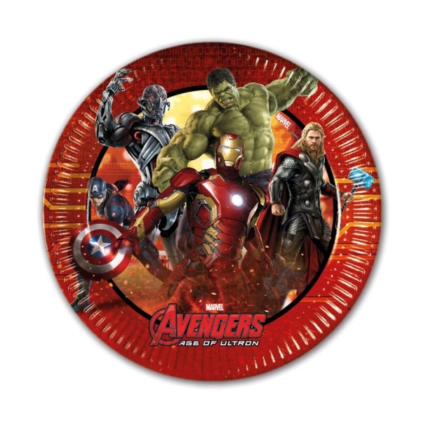 Avengers engangstallerkener 20 cm 8 stk hulk iron man