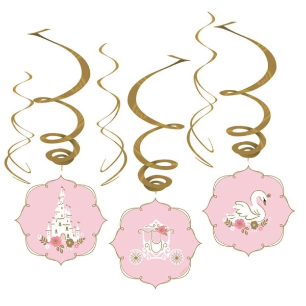 Swirls prinsessa 6 kpl riippuvia koriste spiraali prinsessat