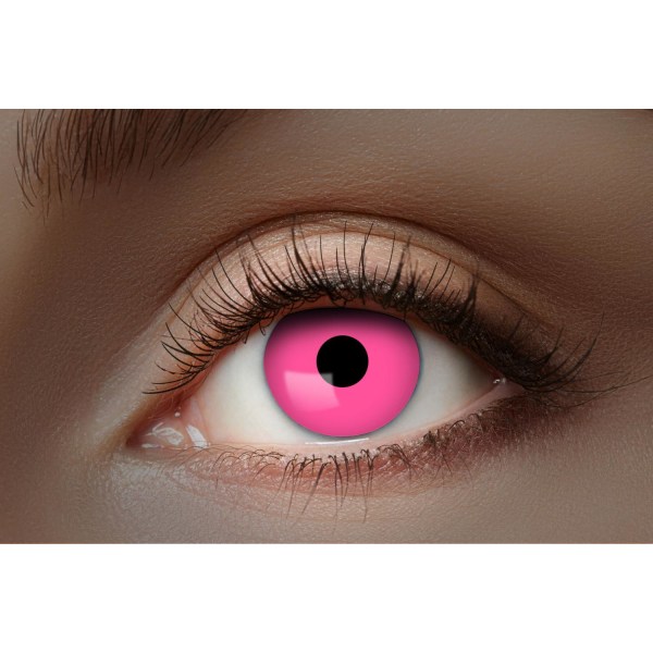 UV partylins kontaktlinser flash pink färgade linser halloween