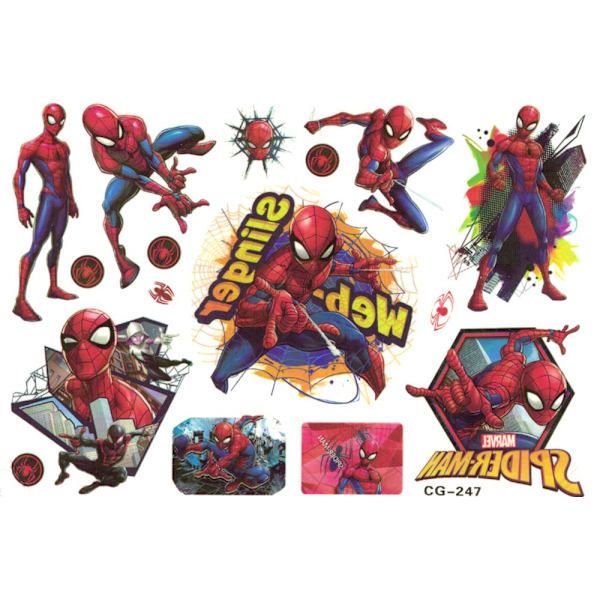 Spiderman-tatuoinnit lapsille – 10 motiivia Superteemalla White