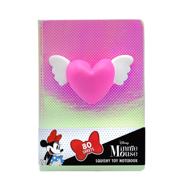 Minnie mouse notesbog med 80 sider og plyshjerte
