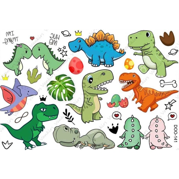 Dinosaurer 11 stk børntatoveringer tatovering dino børn