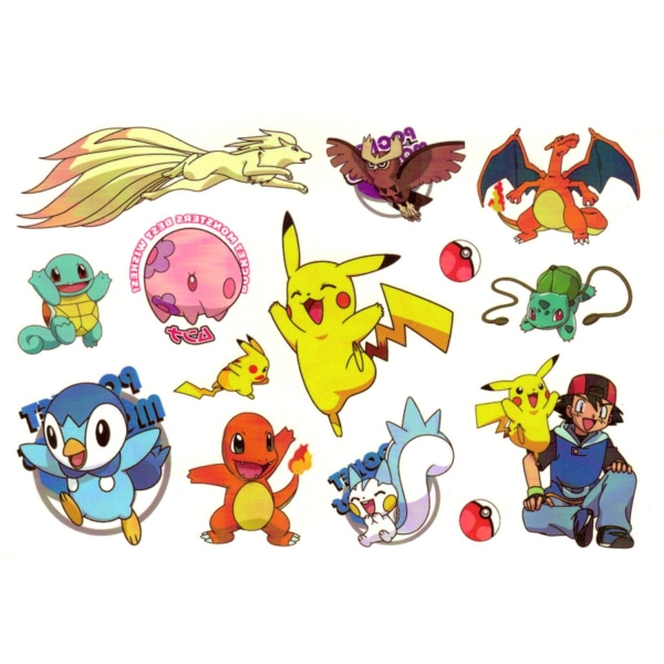 Pokemon 13 stk børntatoveringer tatovering pikachu børn
