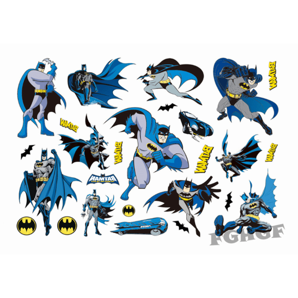 Batman-tatoveringer til børn – 15 stk Superhelte motiver