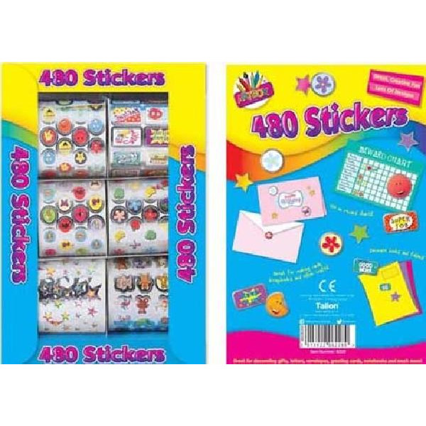 480 stk metalliske klistremerker