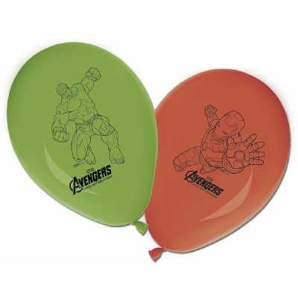 Avengers balloner 6 stk 27,5 cm iron man hulk ballon