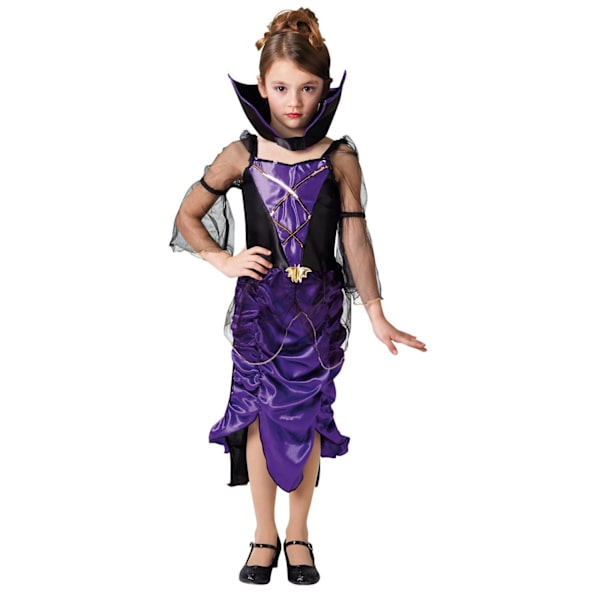 Vampyrklänning goth 110/116 cl (5-6 år) halloween häxa klänning 110-116cm