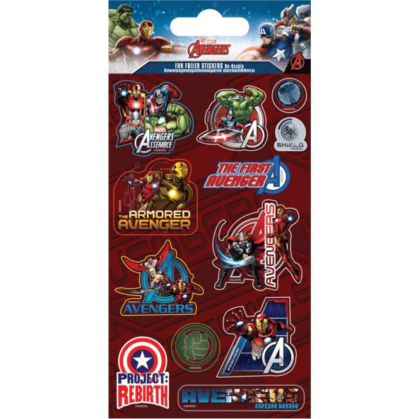 Avengers 12 st glittriga klistermärken klistermärke hulk thor