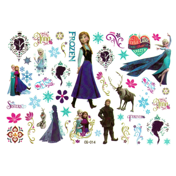 Frozen barntatueringar 25 st gnuggisar med Elsa och Anna