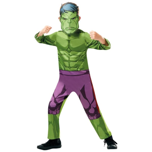Hulk 134/140 cl (9-10 vuotta) puku ja naamari avengers
