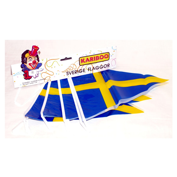Sverige banner 4 meter 11 faner flag svenska flag blå-gul