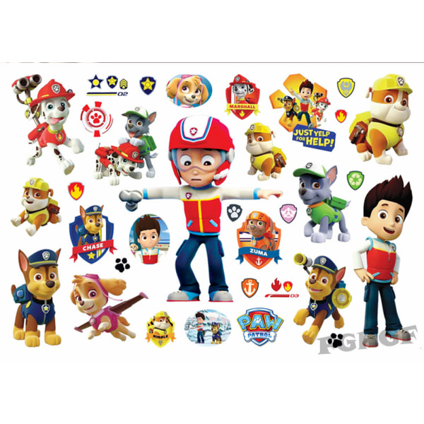 Paw patrol 20 kpl lastentatuointi tatuointi chase sky