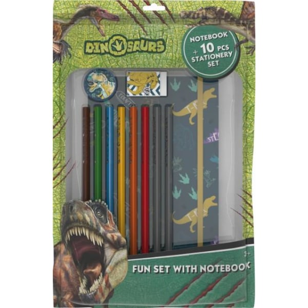 Dinosaurie notesbog med penne dinosaurer
