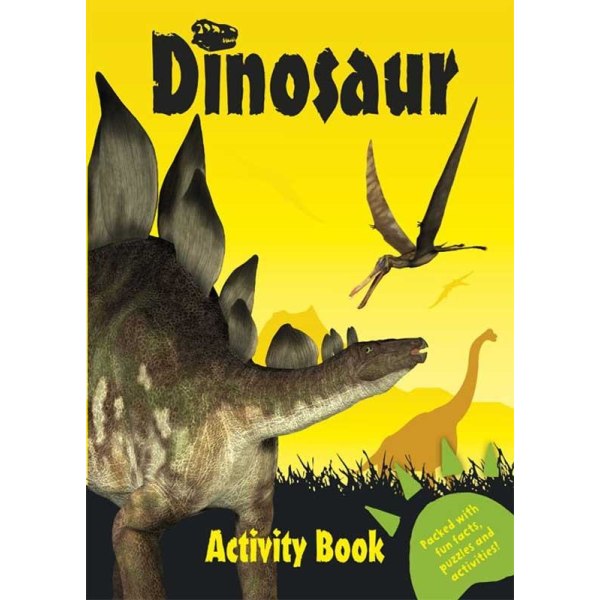 Dinosaurie pysselbok 32 sidor dinosaurier målarbok dino Gul